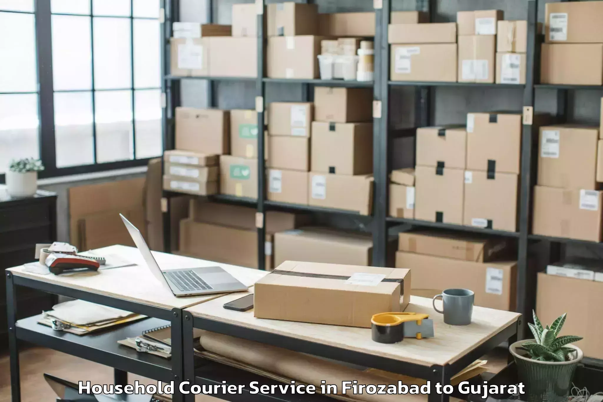 Reliable Firozabad to Badoda Household Courier